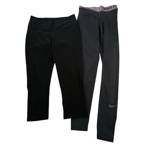 Nike PRO Women’s Leggings Ten One Less Capris Black & Purple Leggings